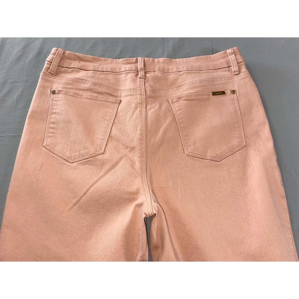 Chico's So Slimming Girlfriend Slim Leg Ankle Jeans w/ Studded Cuffs. 12R, EUC!! - Picture 9 of 9